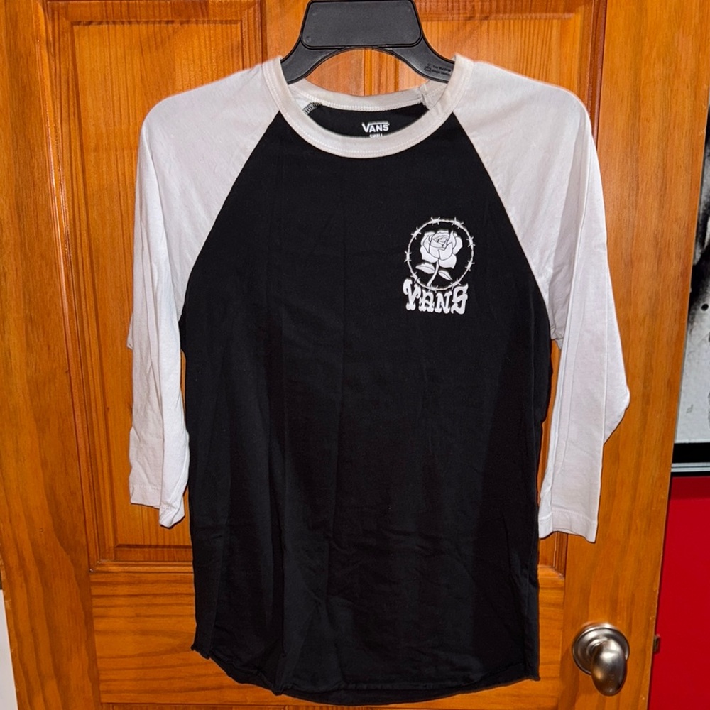 Vans Black and White Baseball tee